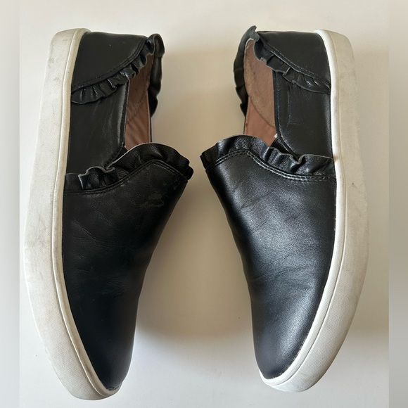 Kate Spade Black Leather Flats loafers size 8 - Picture 5 of 7